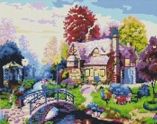 Алмазная вышивка «Дом с мостом» Алмазная вышивка «Дом с мостом»