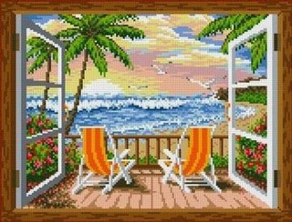 Рисунок на ткани «На берегу» Рисунок на ткани «На берегу»