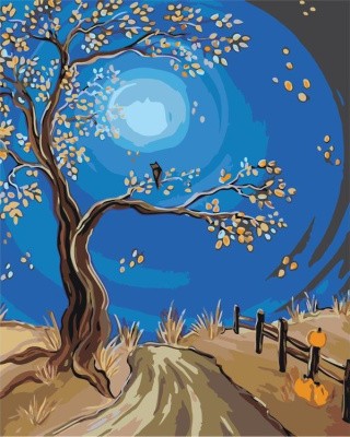 Картина по номерам «Ночное дерево»