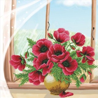 Алмазная вышивка «Букет маков» Алмазная вышивка «Букет маков»