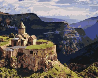 Картина по номерам «Армения: монастырь Татев в горах 2»