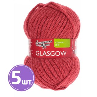Пряжа Семеновская Glasgow (70021), темный коралл 5 шт. по 100 г Пряжа Семеновская Glasgow (70021), темный коралл 5 шт. по 100 г