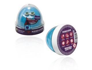 Жвачка для рук Nano Gum, светится в темноте синим, 50 г
