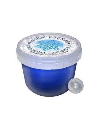 Слайм «Стекло» синего цвета Заморозка, 100 гр