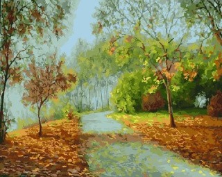 Картина по номерам по дереву RADUGA «Парк осенью»