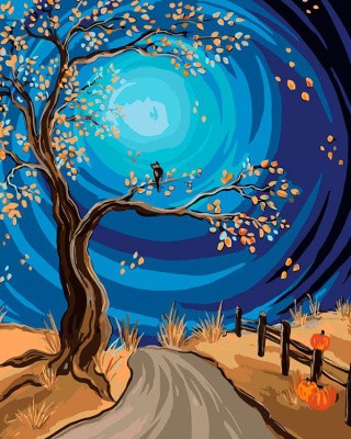 Картина по номерам «Однажды осенью» Картина по номерам «Однажды осенью»