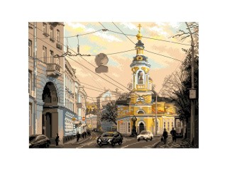 Рисунок на канве «Москва, ул.Солянка»