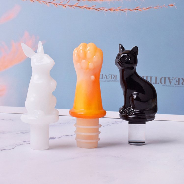 Силиконовый молд - Пробка для бутылки заяц, 8,5x3,6см 1 шт. — картинка 3