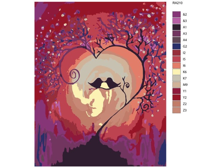Картина по номерам «Птички» — картинка 2