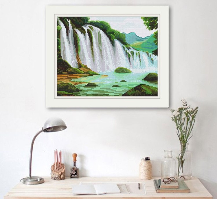 Алмазная вышивка «Водопад» — картинка 3