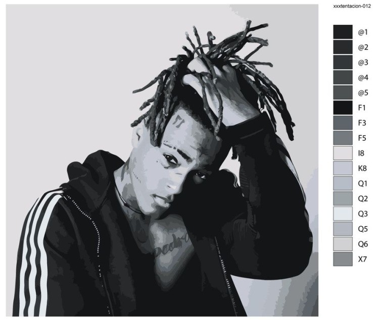 Картина по номерам «XXXTENTACION 12» — картинка 2