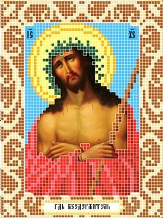 Рисунок на ткани «Иисус в терновом венце»