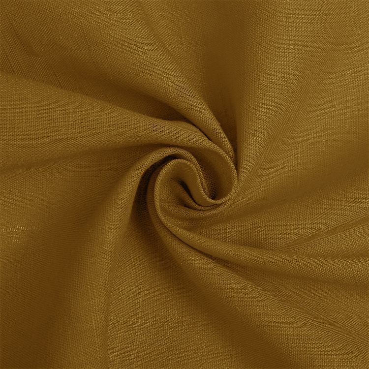 Ткань льняная, 1 м x 140 см, 190 г/м², цвет: горчица, TBY