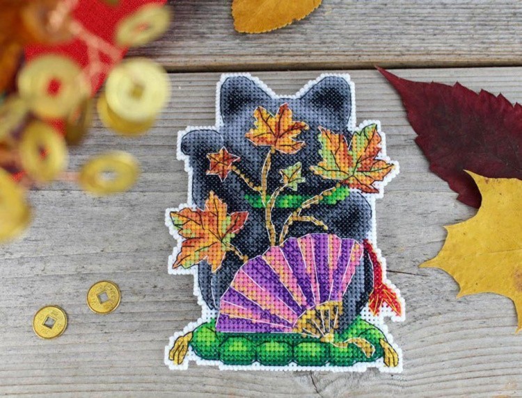 Набор для вышивания «Черный манеки-неко» — картинка 5