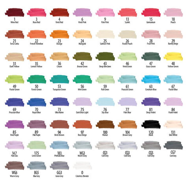 Маркеры для скетчинга двусторонние BRAUBERG ART DEBUT BLACK, цвет: набор 60 цв — картинка 15