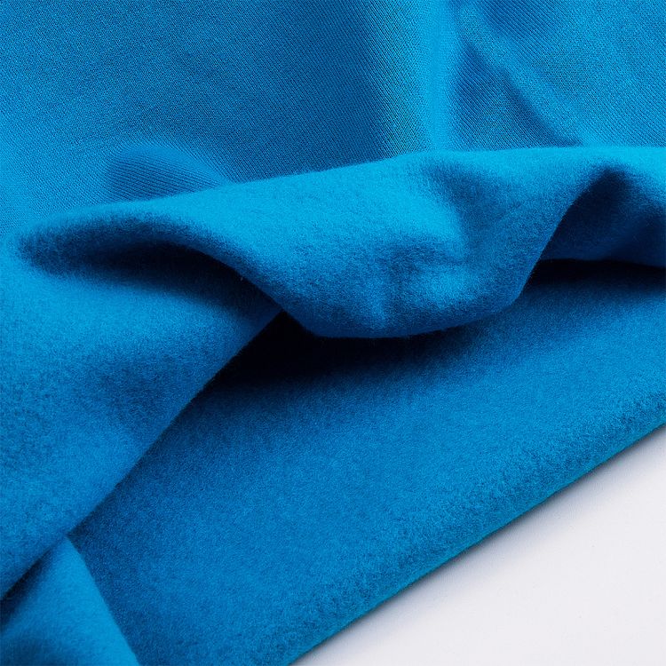 Ткань трикотаж Футер 2х нитка, начес хлопок, 6 м x 200 см, 210 г/м², цвет: бирюзовый, TBY — картинка 4