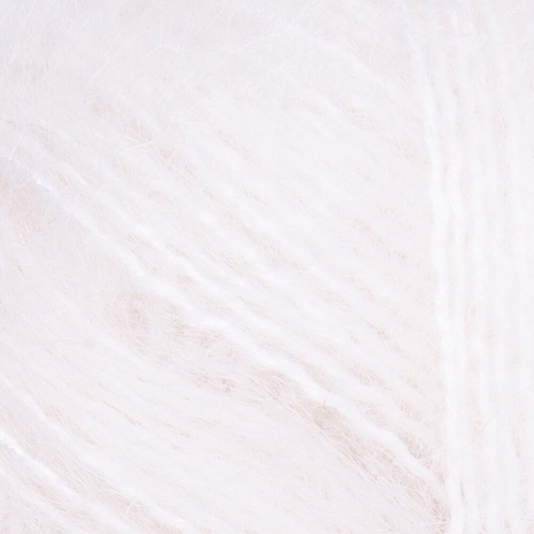 Пряжа YarnArt Mohair trendy (Мохер тренди) (101), ультра белый, 5 шт. по 100 г — картинка 2