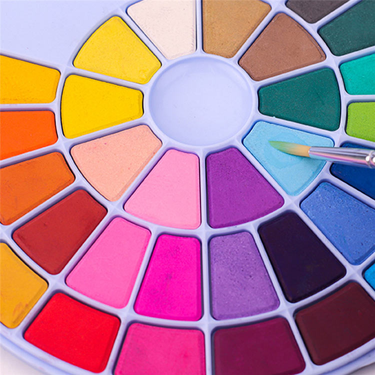 Набор акварельных красок HIMI голубой 38 цветов - 1 коробка — картинка 5