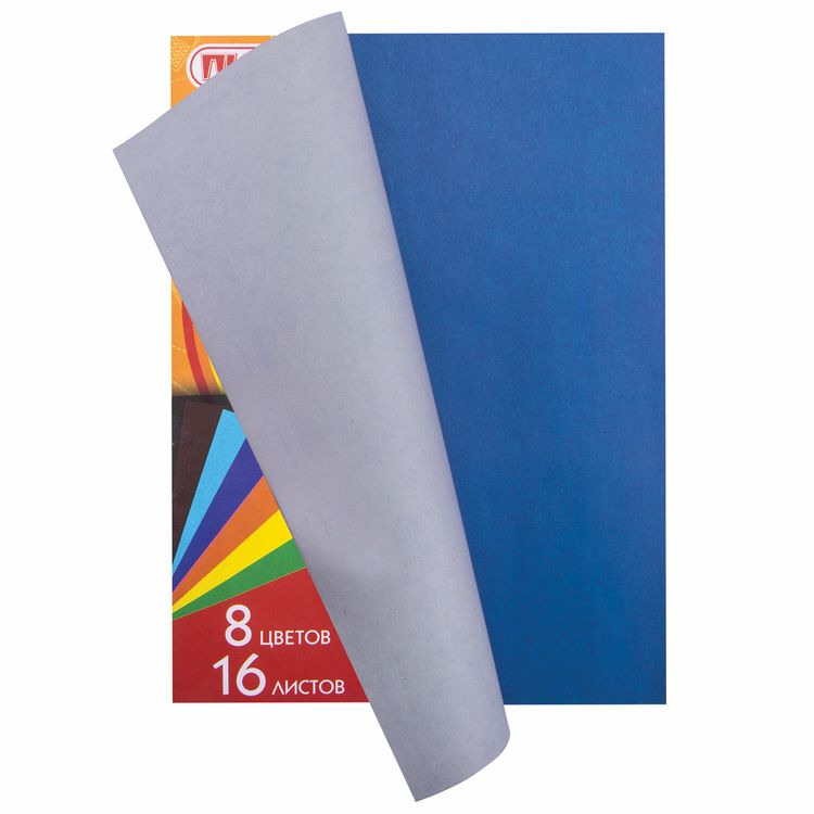 Цветная бумага А4 односторонняя газетная «Джунгли», 16 листов, 8 цветов, ПИФАГОР — картинка 2