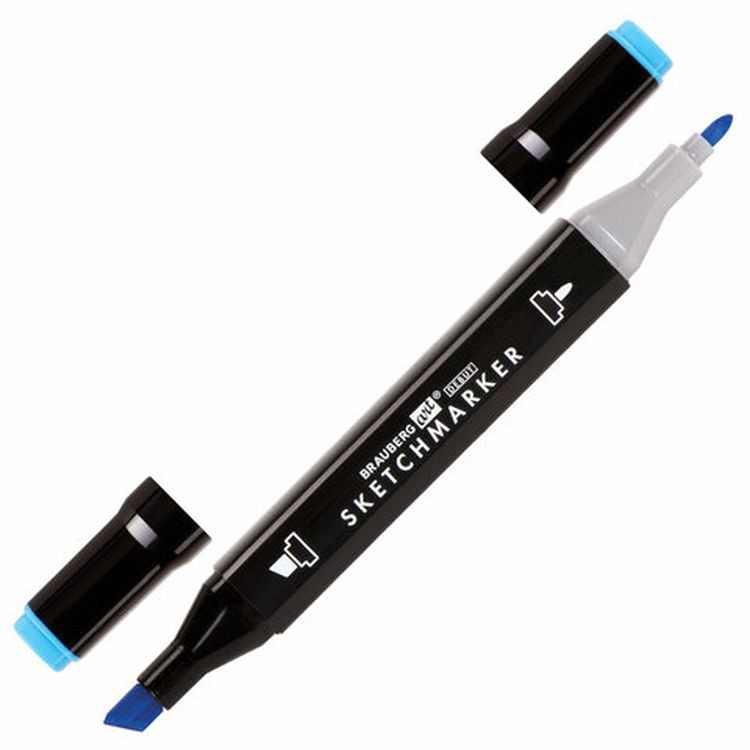 Маркеры для скетчинга двусторонние BRAUBERG ART DEBUT BLACK, цвет: набор 36 цв — картинка 11