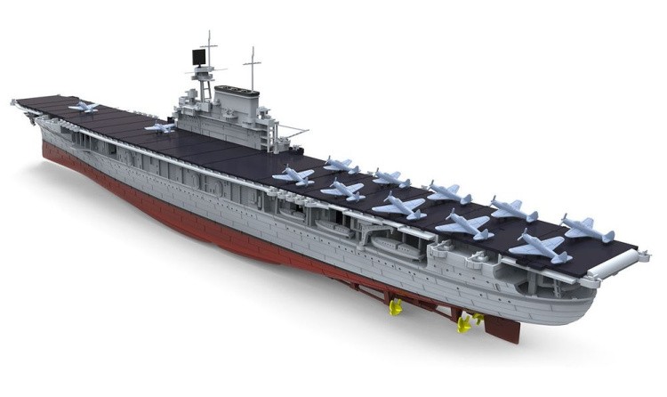 Сборная модель авианосец U.S. Navy Aircraft Carrier U.S.S. Enterprise (CV-6) 1/700