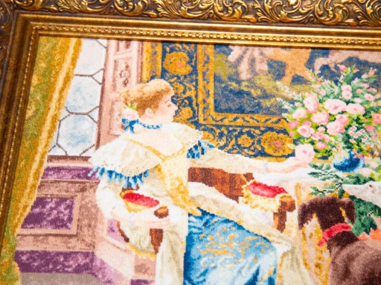 Набор для вышивания «Дама с борзыми» — картинка 4