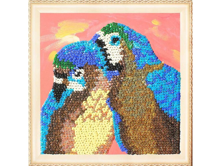 Мозаика из пайеток «Попугаи» — картинка 3