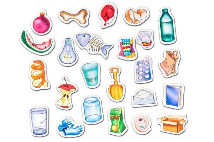 Развивающая игрушка из дерева «Сортер. Мусоровоз» — картинка 3