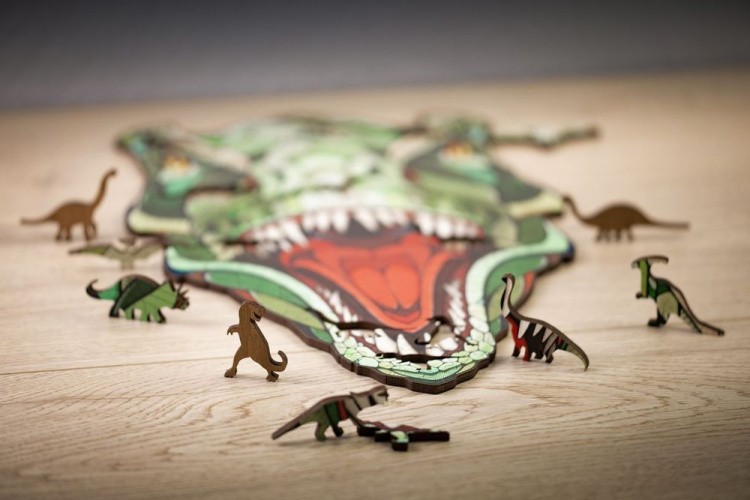 Деревянный пазл-головоломка «Динозавр», Eco Wood Art — картинка 4
