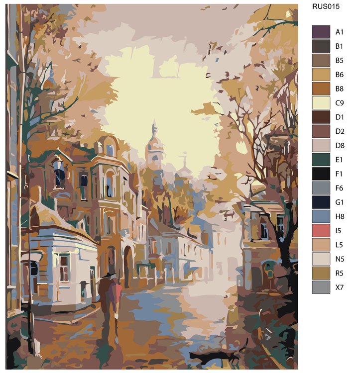 Картина по номерам «Старая мостовая» — картинка 2