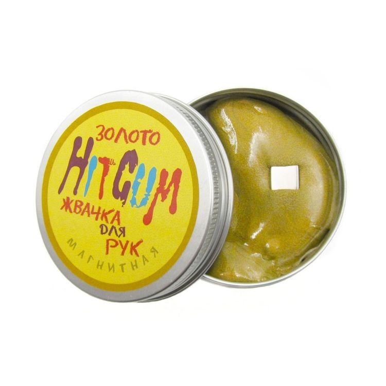 Жвачка для рук HitGum Магнитная, Золото — картинка 2