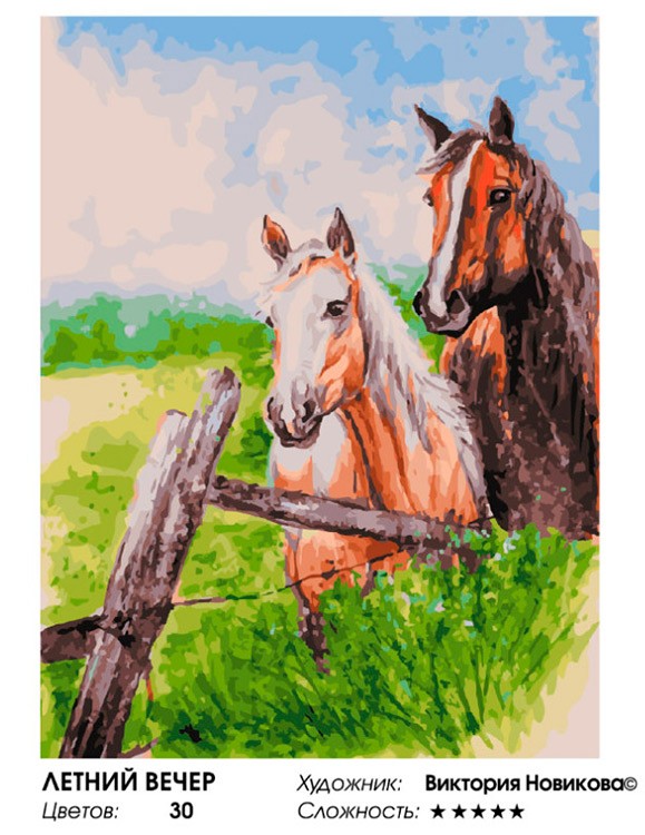 Картина по номерам «Летний вечер» — картинка 2