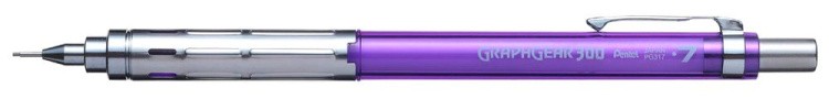 Карандаш автоматический GraphGear 300, 0,7 мм, фиолетовый корпус, Pentel