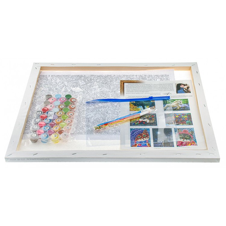 Картина по номерам «Корзина с цветами» — картинка 3