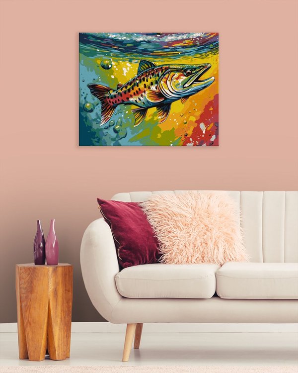 Картина по номерам «Радужная щука 2» — картинка 3