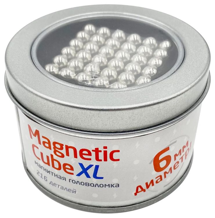 Головоломка магнитная Magnetic Cube XL, стальной, 216 шариков, 6 мм — картинка 2