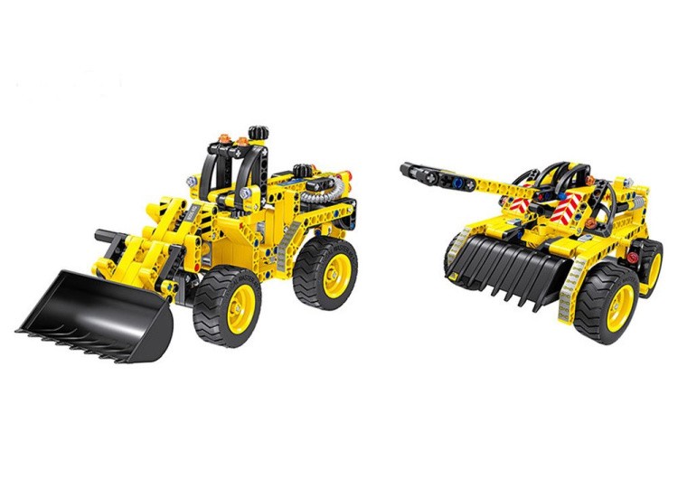 Конструктор QIHUI «Бульдозер и танк 2 в 1» — картинка 4
