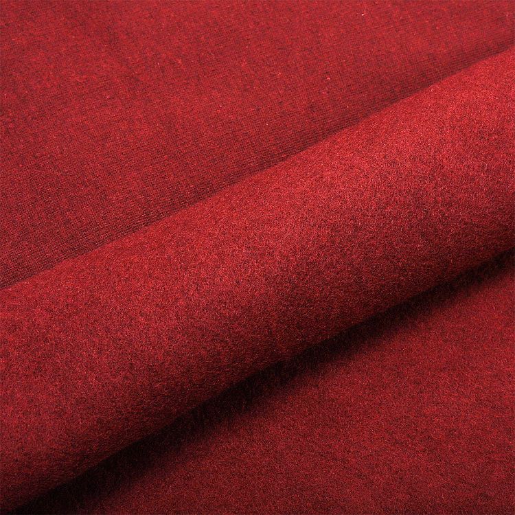 Ткань трикотаж Футер 3х нитка, начес, хлопок, 10 м, ширина 185 см, 320 г/м2, цвет: вишня, TBY — картинка 4