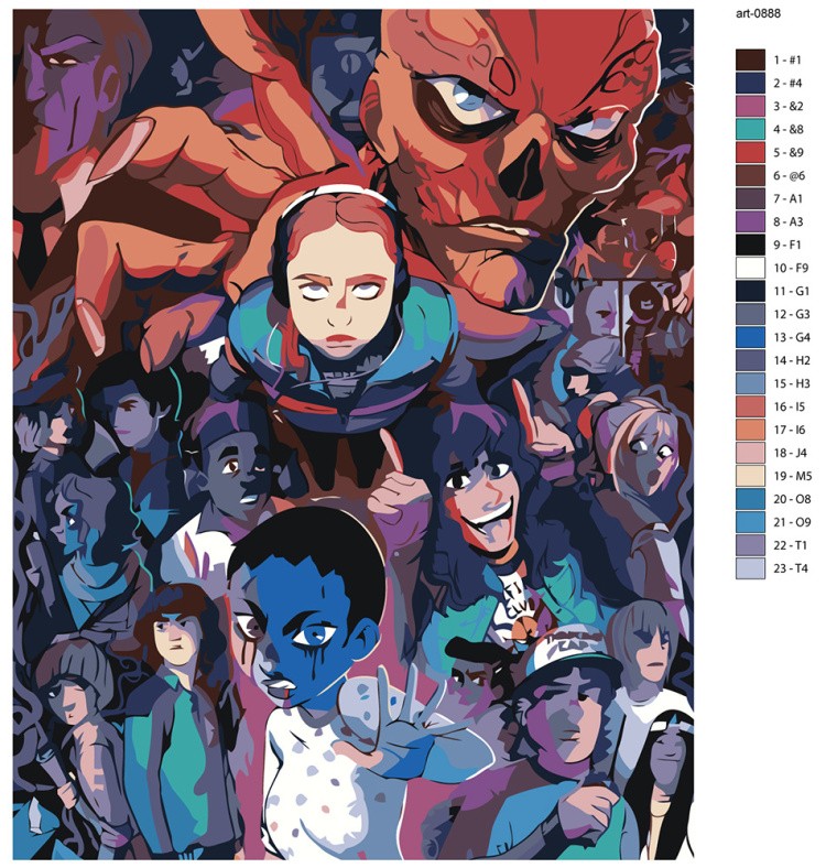 Картина по номерам ОСД Очень странные дела — картинка 2