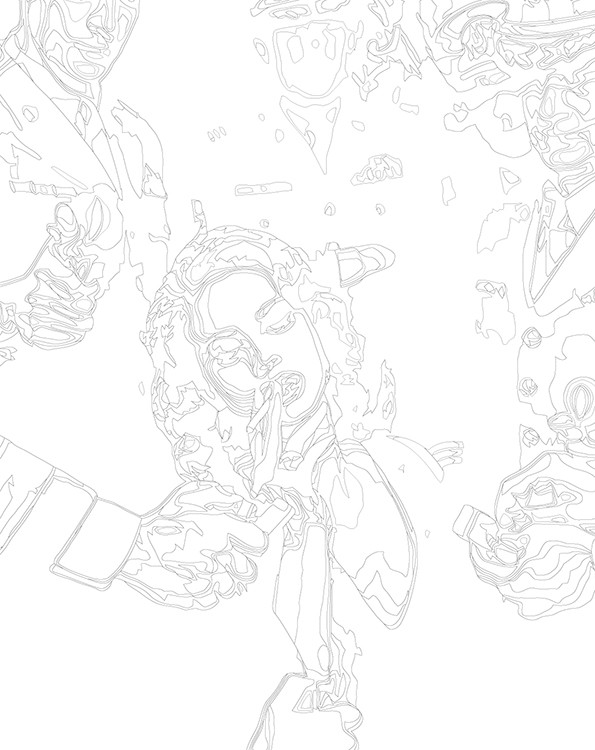 Картина по номерам «Lana Del Rey Лана Дель Рей: портрет чб» — картинка 3