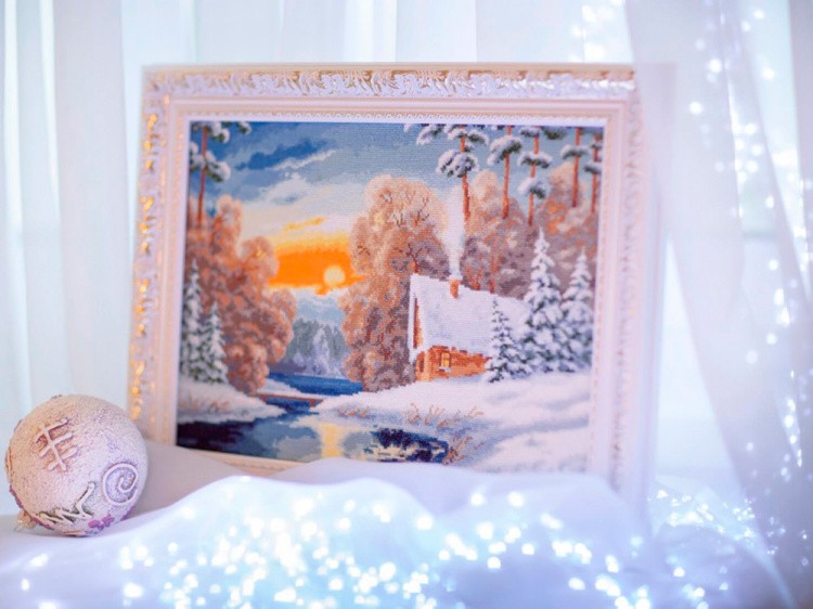 Набор для вышивания «Зимняя речка» — картинка 3