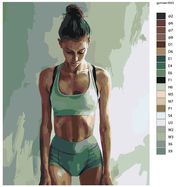 Картина по номерам «Гимнастика: девушка гимнастка арт 40x50» — картинка 2