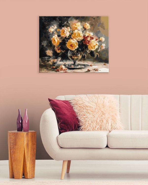 Картина по номерам «Букет желтых роз» — картинка 3