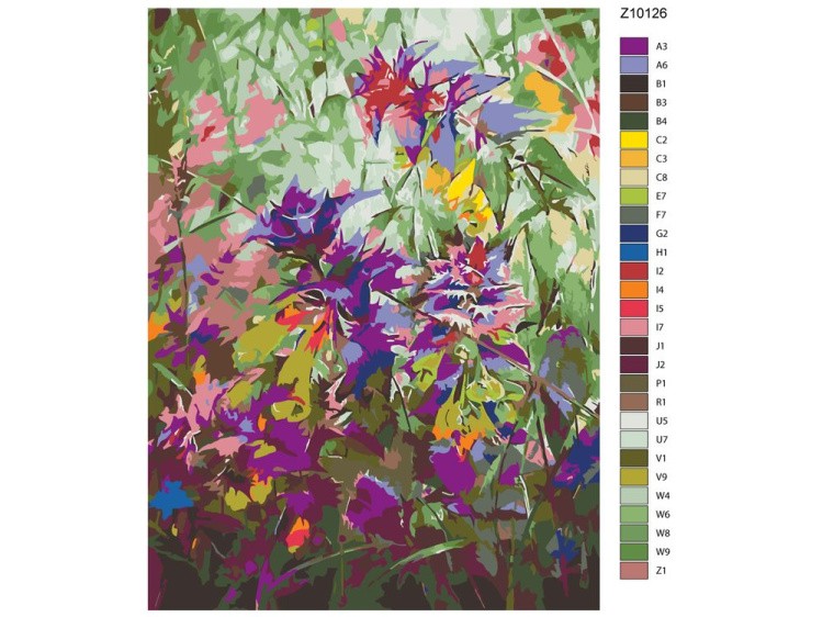 Картина по номерам «Цветы» — картинка 2