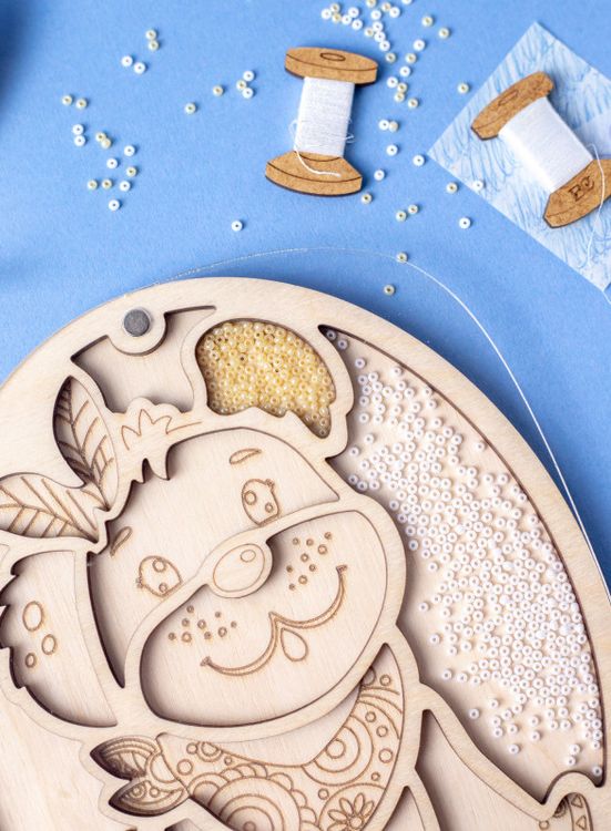 Органайзер для бисера с крышкой «Овал. Собачка» — картинка 3