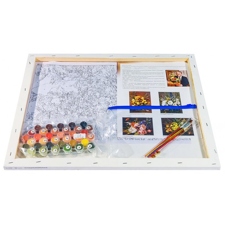 Картина по номерам «Нарядные бархатцы» — картинка 3