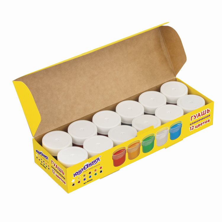 Гуашь Юнландия «Юнландик-художник», 12 цв. по 25 мл — картинка 2
