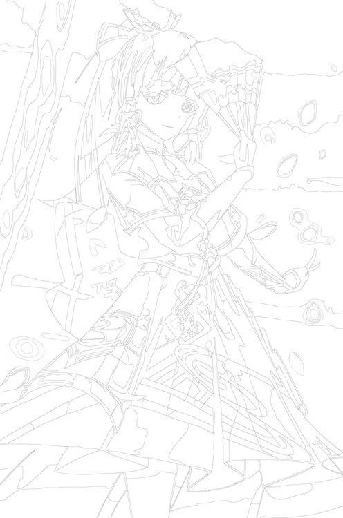 Картина по номерам «Genshin Impact Геншин Импакт: Аяка» — картинка 3