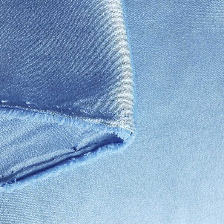 Ткань Креп-сатин, 5 м, ширина 115 см, 130 г/м², цвет: цвет: 08 голубой, IDEAL — картинка 2