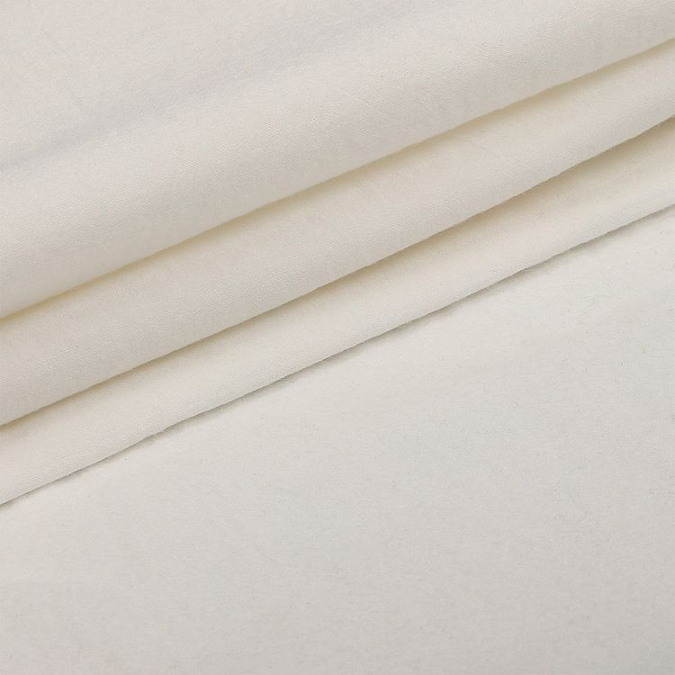 Ткань Хлопок крэш, 1 м х 150 см, 90 г/м², цвет: теплый белый, TBY — картинка 2